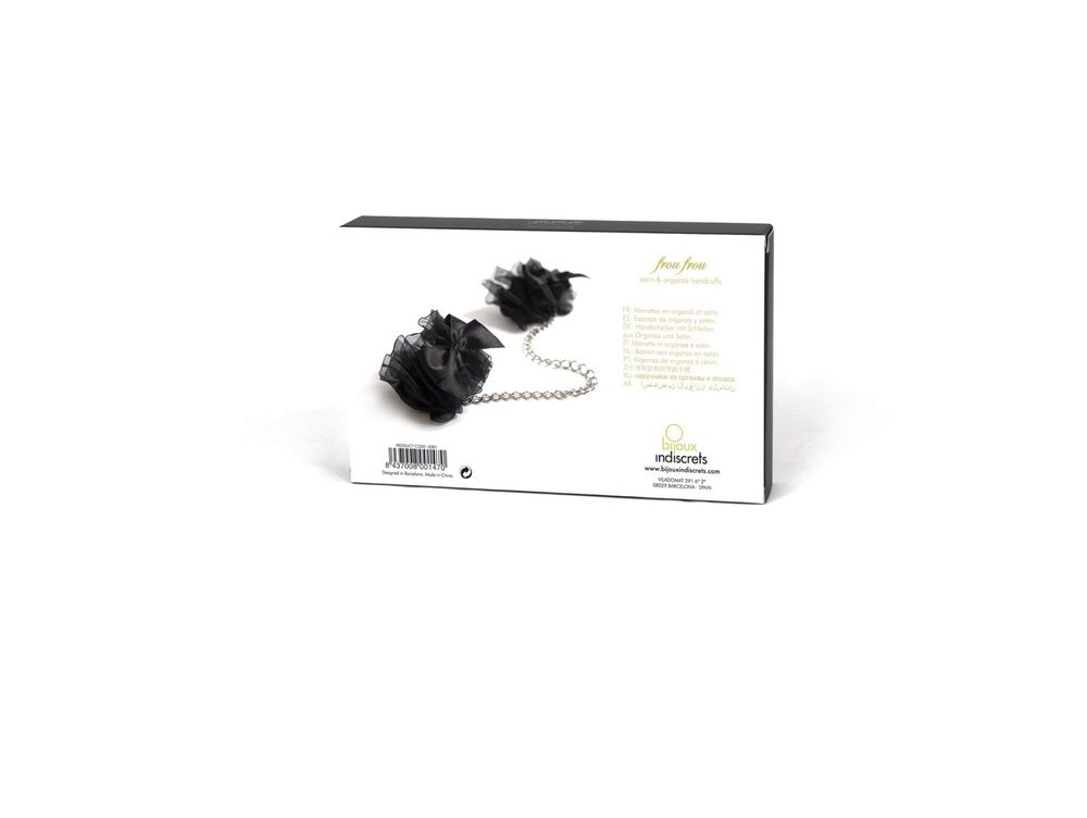 Наручники з атласу та органзи Bijoux Indiscrets - Frou Frou Organza handcuffs подарункова упаковка SO2329-SO-T фото