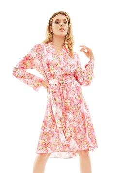 Атласний пеньюар Anais Miyu one robe Рожевий L/XL 97282 фото