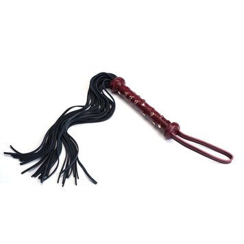 Флогер Liebe Seele Wine Red Studded Flogger Бордово-чорний SO9466 фото