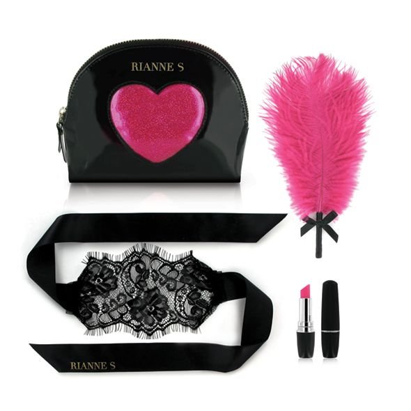 Романтический набор: вибропуля, перышко, маска, чехол-косметичка Rianne S: Kit d'Amour SO3871-SO-T фото