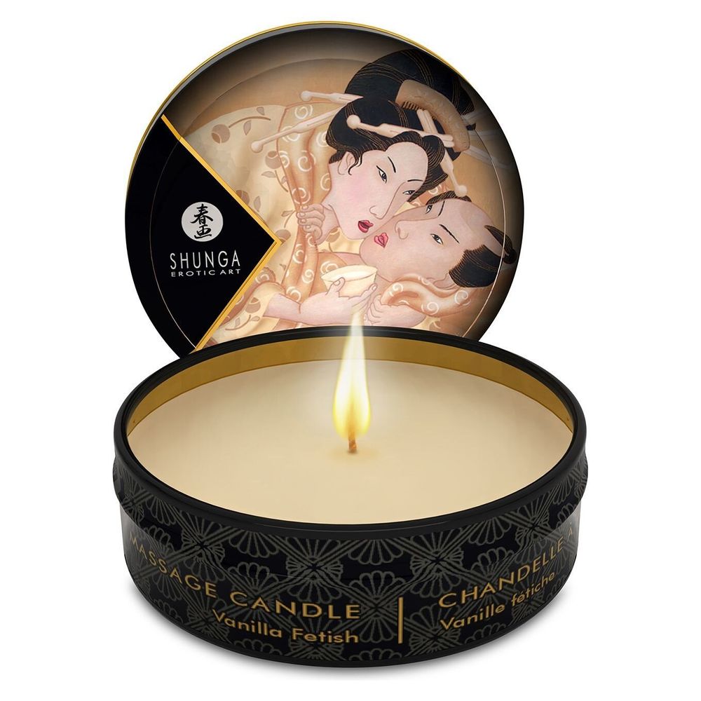 Масажна свічка з афродизіаками Shunga Mini Massage Candle (30 мл), Ваніль