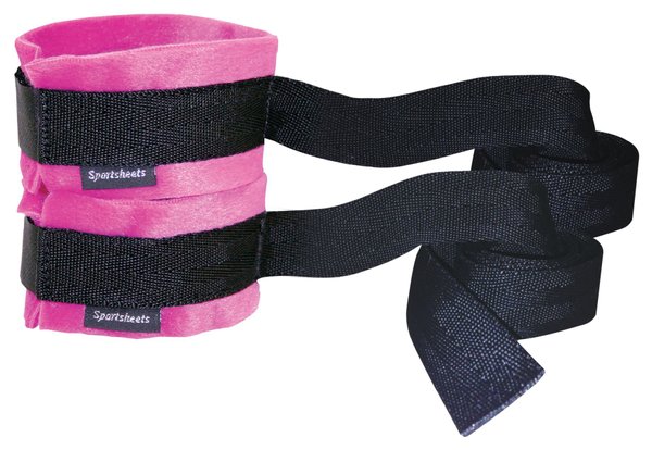 Наручники Sportsheets Kinky Pinky Cuffs тканинні, зі стрічками для фіксації SO1313-SO-T фото