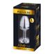 Металева анальна пробка з кристалом Alive Mini Metal Butt Plug Black L SO6006 фото 2