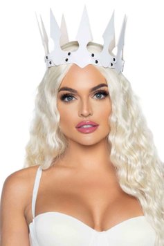 Корона з екошкіри Leg Avenue Faux leather spiked crown SO8014-SO-T фото