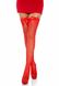 Сетчастые чулки с бантом Leg Avenue Fishnet Thigh Highs With Bow One Size Красные SO7971 фото 2