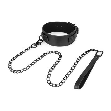 Нашийник з повідцем Bedroom Fantasies Collar&Leash Чорний One Size SO8806 фото