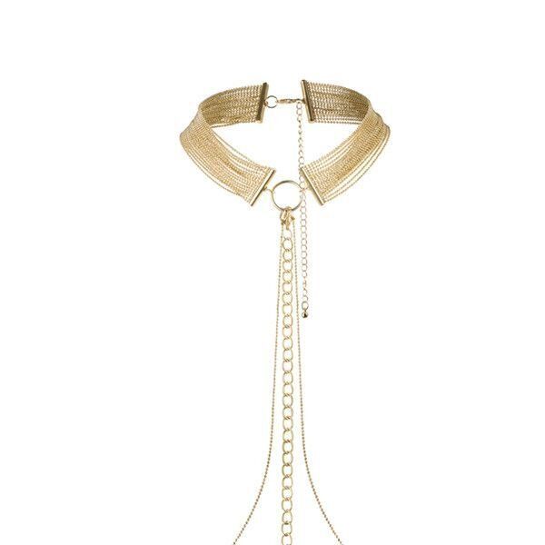 Цепочка ошейник Bijoux Indiscrets MAGNIFIQUE Collar - Gold, украшение для тела SO2653 фото