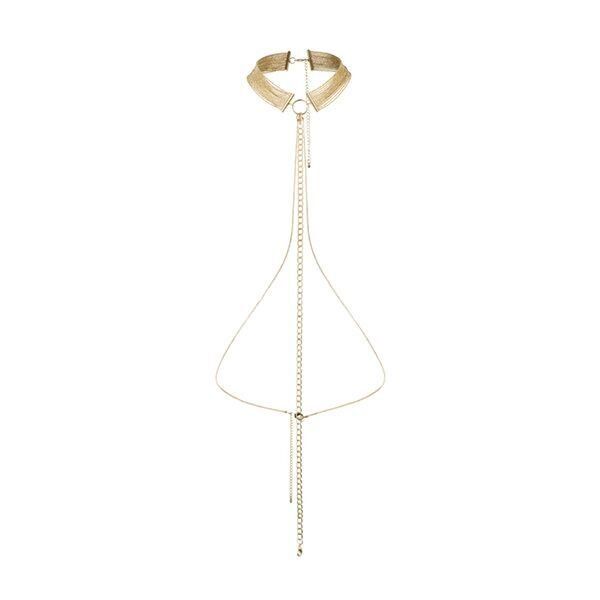 Цепочка ошейник Bijoux Indiscrets MAGNIFIQUE Collar - Gold, украшение для тела SO2653 фото