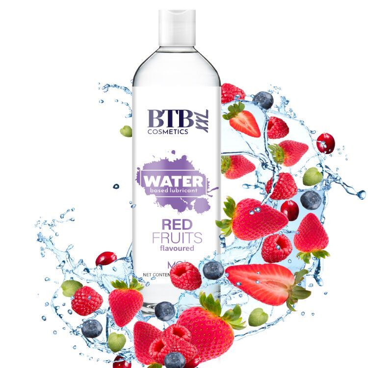 Смазка на водной основе BTB FLAVORED RED FRUITS с ароматом красных фруктов (250 мл) SO6568 фото