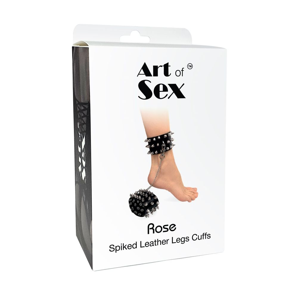 Поножи с шипами из натуральной кожи Art of Sex Rose SO7367-SO-T фото